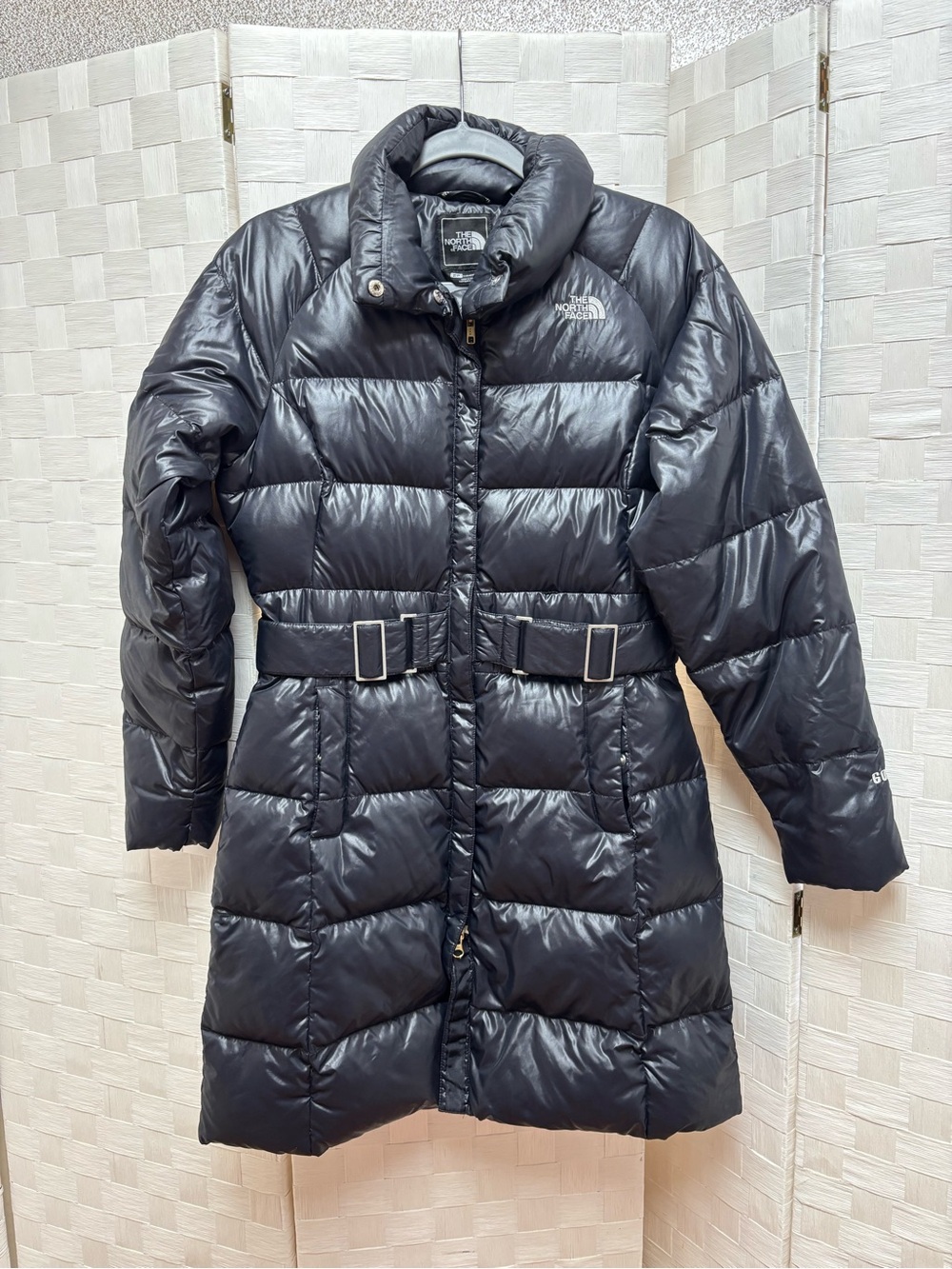 The North Face Black Quilted Caroline Belted Puffer Coat Small